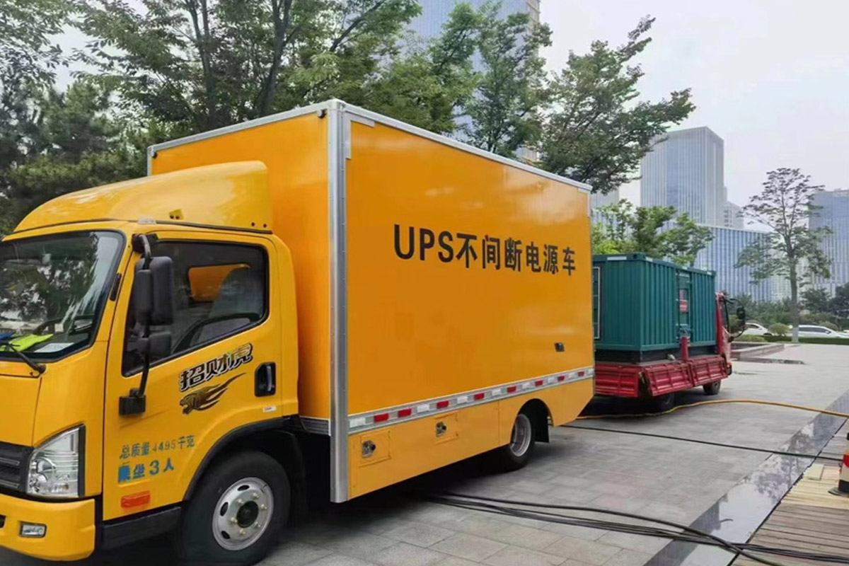 五龙口镇发电机租赁施工现场