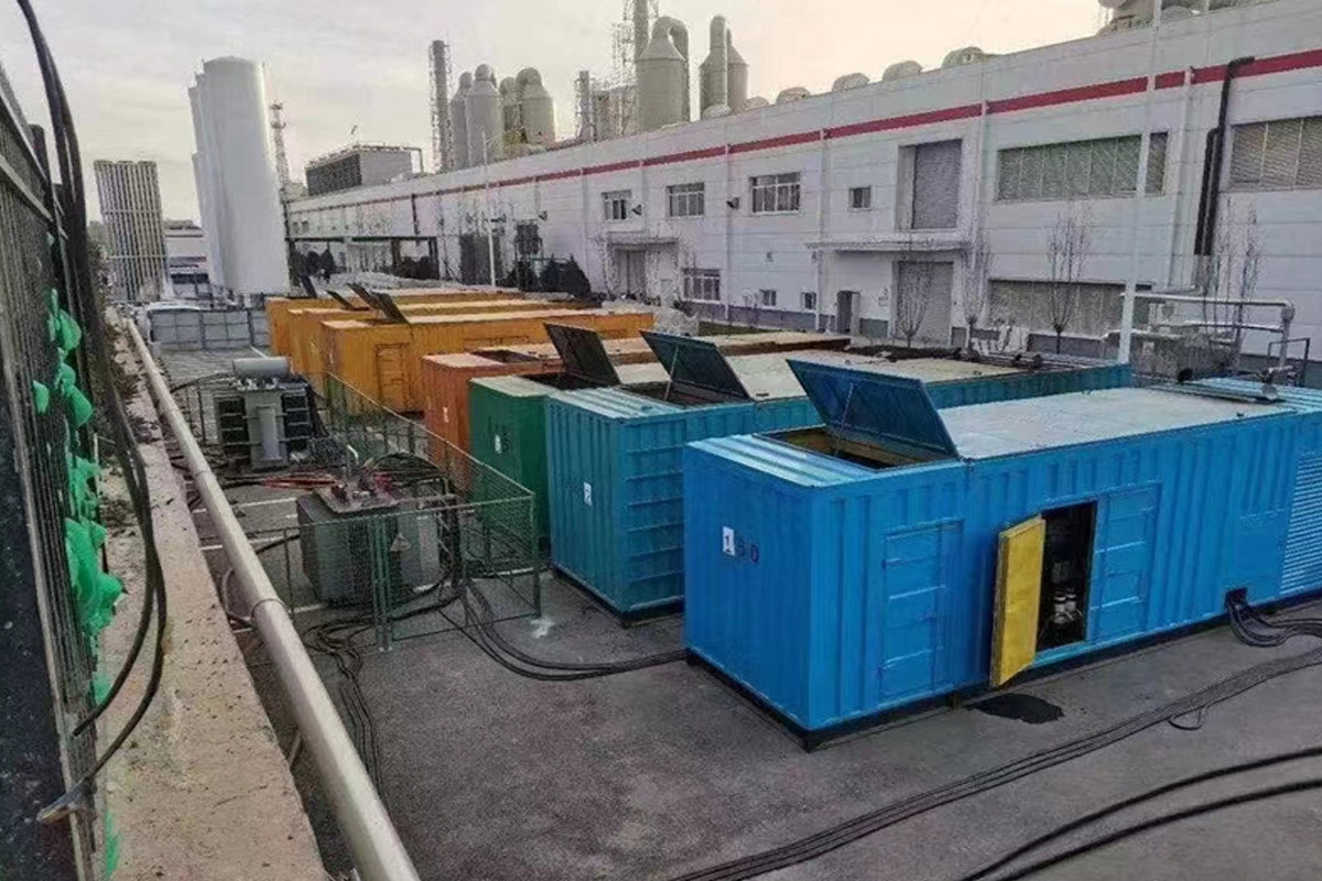 五龙口镇发电机租赁施工现场